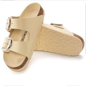 Birkenstock Arizona Big Buckle Natural Leather Patent size 9-9.5